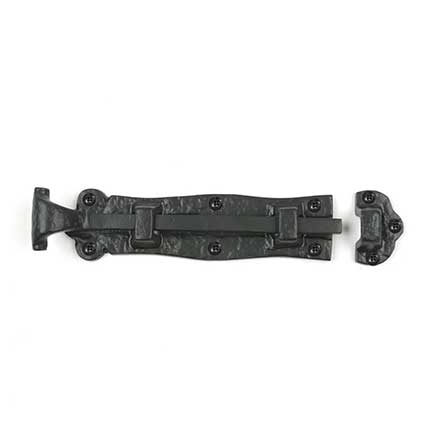 Lynn Cove Foundry [AL37372] Cast Aluminum Shutter Slide Bolt - Scroll Style - Flat Black - 9&quot; L
