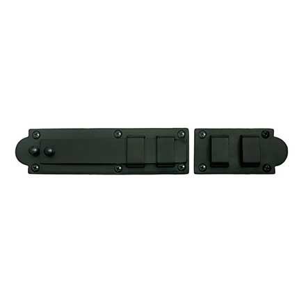 Lynn Cove Foundry [EHBCS] Galvanized Steel Heavy Duty Shutter Slide Bolt - Flat Black - 12&quot; L
