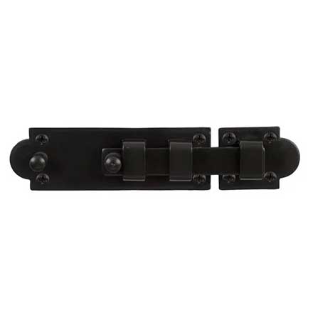 Lynn Cove Foundry [EHNYBCS] Galvanized Steel Heavy Duty Shutter Slide Bolt - New York Style - Flat Black - 8&quot; L