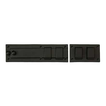 Lynn Cove Foundry [EHTBSS] Stainless Steel Shutter Slide Bolt - Traditional - Flat Black - 10&quot; L