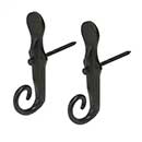 Lynn Cove Foundry [RT1P] Cast Aluminum Shutter Dog - Protruding Rat Tail Stay - Lag Mount - 8&quot; L - Flat Black - Pair