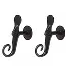 Lynn Cove Foundry [RT3P] Cast Aluminum Shutter Dog - Protruding Rat Tail Stay - Plate Mount - 8&quot; L - Flat Black - Pair