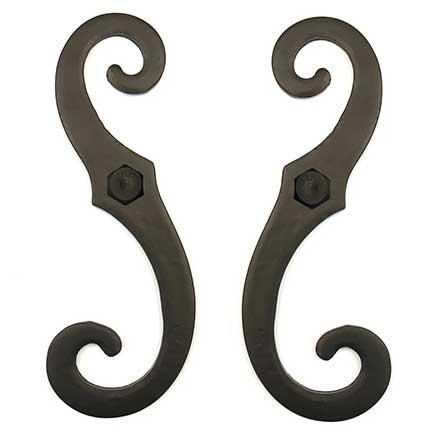 Lynn Cove Foundry [SD3CS] Galvanized Steel Shutter Dog - Classic S Stay - Lag Mount - 7&quot; L - Flat Black - Pair