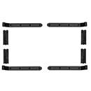 Lynn Cove Foundry [NYK300] Galvanized Steel Shutter Strap Hinge Set - New York Style - Plate Mount - Flat Black - 1 1/4&quot; Offset