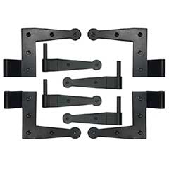 Lynn Cove Foundry [SF400SS] Stainless Steel Suffolk Style Shutter Hinge Set - L Hinges - Brick Mount - Flat Black