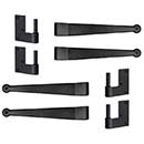 Lynn Cove Foundry [SF550] Galvanized Steel Suffolk Style Shutter Hinge Set - Strap Hinges - Jamb Mount - Flat Black