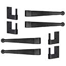 Lynn Cove Foundry [SF550SS] Stainless Steel Suffolk Style Shutter Hinge Set - Strap Hinges - Jamb Mount - Flat Black