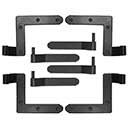 Lynn Cove Foundry [NYK101] Galvanized Steel Shutter L-Strap Hinge Set - New York Style - Brick Mount - Flat Black - 1 1/4&quot; Offset