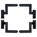 Lynn Cove Foundry [SH125] Galvanized Steel Shutter Hinge Set - New York Style - Flat Black - 1 1/4" Offset