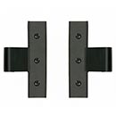 Lynn Cove Foundry [EHHR000] Galvanized Steel Shutter Center Hinge - Suffolk Style - 0&quot; Offset - Flat Black - Pair