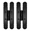 Lynn Cove Foundry [ALFHH] Cast Aluminum Bi-Folding Shutter Hinge - H Hinge - Flat Black - 2 3/4&quot; W - Pair