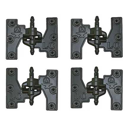 Lynn Cove Foundry [LA1250] Galvanized Steel Shutter Gravity Hinge - Louisiana Style - Flat Black - 3 1/2&quot; H x 3 1/2&quot; W - Set