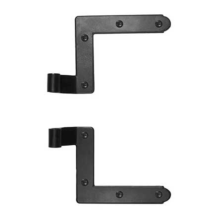 Lynn Cove Foundry [EHNYL000] Galvanized Steel Shutter Hinge - New York Style - L Hinge - 0" Offset - Flat Black - Pair