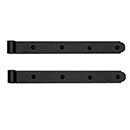 Lynn Cove Foundry [EHNYS000] Galvanized Steel Shutter Strap Hinge - New York Style - 9 1/2&quot; L - 0 Offset - Flat Black - Pair