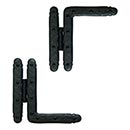 Lynn Cove Foundry [AL FHL] Cast Aluminum Bi-Folding Shutter Hinge - H-L Hinge - Flat Black - 7" W - Pair