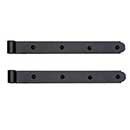 Lynn Cove Foundry [EHNYS000] Galvanized Steel Shutter Strap Hinge - New York Style - 9 1/2" L - 0 Offset - Flat Black - Pair