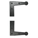 Lynn Cove Foundry [EHLRFH] Galvanized Steel Shutter Faux L Hinge - Suffolk Style - Flat Black - Pair