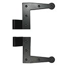 Lynn Cove Foundry [EHL SS 0.00] Stainless Steel Shutter Hinge - Suffolk Style - L Hinge - 0" Offset - Flat Black - Pair