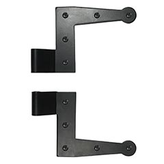 Lynn Cove Foundry [EHLSS225] Stainless Steel Shutter Hinge - Suffolk Style - L Hinge - 2 1/4&quot; Offset - Flat Black - Pair