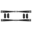 Lynn Cove Foundry [SH 1.75S-SS] Stainless Steel Suffolk Style Shutter Hinge Set - Strap Hinges - Surface Mount - Flat Black