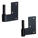 Lynn Cove Foundry [LB2SS] Stainless Steel Shutter Pintle - Jamb Leaf Mount - 2 1/4&quot; Offset - Flat Black - Pair