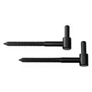 Lynn Cove Foundry [PSC9MM] Galvanized Steel Shutter Adjustable Lag Pintle - New York Style - Flat Black - 3/8&quot; Dia. - 5&quot; L - Pair