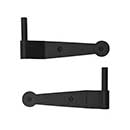 Lynn Cove Foundry [EHBMR075] Galvanized Steel Shutter Pintle - Brick Plate Mount - Suffolk Style - 3/4&quot; Offset - Flat Black - Pair