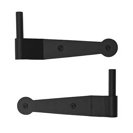 Lynn Cove Foundry [EHBMSS075] Stainless Steel Shutter Pintle - Brick Plate Mount - Suffolk Style - 3/4&quot; Offset - Flat Black - Pair