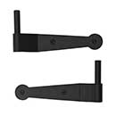 Lynn Cove Foundry [EHBMSS075] Stainless Steel Shutter Pintle - Brick Plate Mount - Suffolk Style - 3/4" Offset - Flat Black - Pair