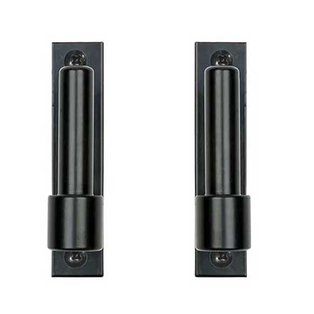 Lynn Cove Foundry [EHNPSS225] Stainless Steel Shutter Pintle - Narrow Plate - 2 1/4" Offset - Flat Black - Pair