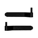 Lynn Cove Foundry [EHNYBM125] Galvanized Steel Shutter Pintle - Brick Plate Mount - New York Style - 1 1/4&quot; Offset - Flat Black - Pair