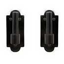 Lynn Cove Foundry [EHPSS325] Stainless Steel Shutter Pintle - Rounded Plate Mount - 3 1/4&quot; Offset - Flat Black - Pair