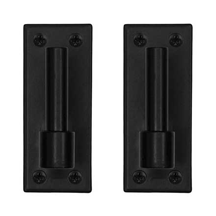 Lynn Cove Foundry [EHTSS325] Stainless Steel Shutter Pintle - Traditional Plate - 3 1/4&quot; Offset - Flat Black - Pair