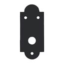 Lynn Cove Foundry [ALLAGESC] Cast Aluminum Shutter Lag Pintle Escutcheon - Rounded - Flat Black - 3 1/2&quot; L