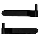 Lynn Cove Foundry [EHNYBM125] Galvanized Steel Shutter Pintle - Brick Plate Mount - New York Style - 1 1/4&quot; Offset - Flat Black - Pair