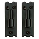 Lynn Cove Foundry [EHNYP125] Galvanized Steel Shutter Pintle - Plate Mount - New York Style - 1 1/4" Offset - Flat Black - Pair