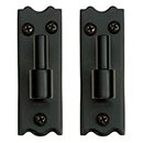 Lynn Cove Foundry [EH NYP 2.25] Galvanized Steel Shutter Pintle - Plate Mount - New York Style - 2 1/4&quot; Offset - Flat Black - Pair