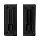 Lynn Cove Foundry [EHTSS225] Stainless Steel Shutter Pintle - Traditional Plate - 2 1/4&quot; Offset - Flat Black - Pair