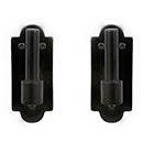 Lynn Cove Foundry [EHPSS075] Stainless Steel Shutter Pintle - Rounded Plate Mount - 3/4&quot; Offset - Flat Black - Pair