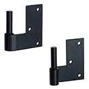 Lynn Cove Foundry [LB1SS] Stainless Steel Shutter Pintle - Jamb Leaf Mount - 1 1/4" Offset - Flat Black - Pair