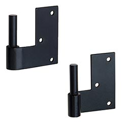 Lynn Cove Foundry [LB2SS] Stainless Steel Shutter Pintle - Jamb Leaf Mount - 2 1/4&quot; Offset - Flat Black - Pair