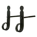 Lynn Cove Foundry [RT2PSS] Stainless Steel Shutter Dog - Traditional Rat Tail Stay - Lag Mount - 5 3/8" L - Flat Black - Pair