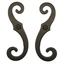 Lynn Cove Foundry [SD3SS] Stainless Steel Shutter Dog - Classic S Stay - Lag Mount - 7" L - Flat Black - Pair