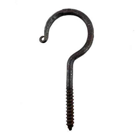 Hammered Hinges [501.06] Handmade Wrought Iron Threaded Hanging Hook ...