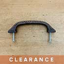 The Copper Factory [CF-114-AN] Copper Cabinet Pull Handle - Standard Size - Antique Copper Finish - 3 1/2" C/C - 4 1/2" L