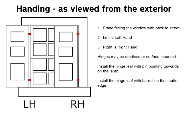 Shutter Lift Off Hinge Handing