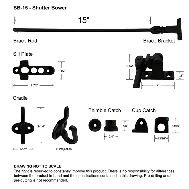 Martell Supply SB-15 Shutter Bower Martell Supply SB-15 Shutter Bower