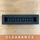Martell Supply [CL-01-212-A-19] Cast Iron Decorative Floor Register Vent Cover - Legacy Classic - Flat Black Finish - 2" x 12"