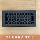 Martell Supply [CL-01-410-A-19] Cast Iron Decorative Floor Register Vent Cover - Legacy Classic - Flat Black Finish - 4&quot; x 10&quot;