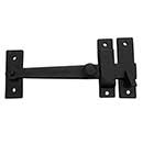 Martell Supply [GDB101] Brass Gate Drop Bar Latch w/ Knob - Light Duty - Square End - Flat Black Finish - 6 1/2&quot; L